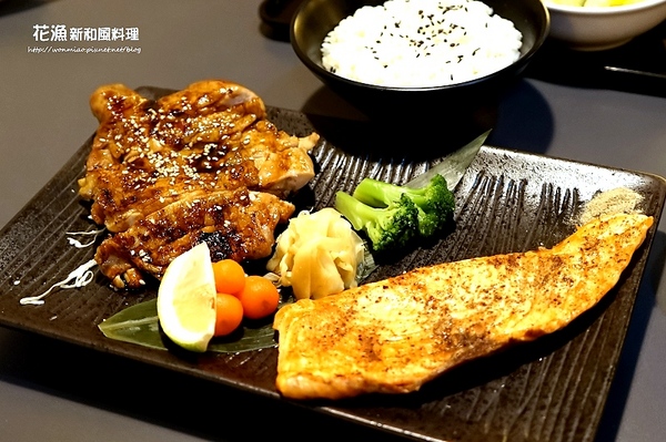花漁新和風料理：【大安站平價日式料理 推薦】定食, 丼飯, 生魚片, 日式套餐 ✿✿ 花漁新和風料理 ✿✿ （完整菜單）