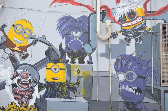 小小兵彩繪牆25