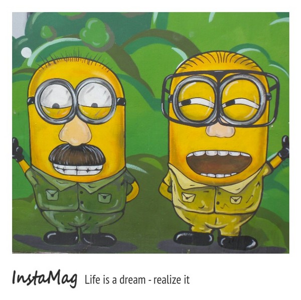 小小兵彩繪牆：【桃園景點】黃色香蕉兵團-桃園小小兵彩繪牆