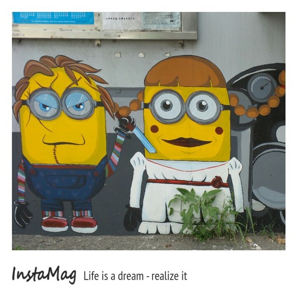 小小兵彩繪牆：【桃園景點】黃色香蕉兵團-桃園小小兵彩繪牆