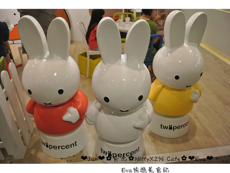 Miffy x 2% CAFE(中和環球百貨)：【食記】oO。中和 環球百貨 MiffyX2％ Cafe  　可愛的主題餐廳Miffy Cafe，又要來攻佔親子市場啦~。o○。