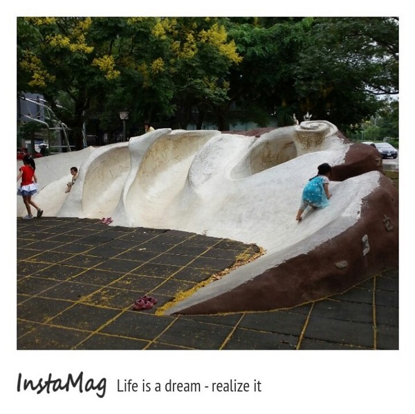 竹北文化兒童公園(文平路與吳濁流路交叉口)：【新竹景點】饒富詩意的黃金雨~貝殼溜滑梯及竹北文化兒童公園