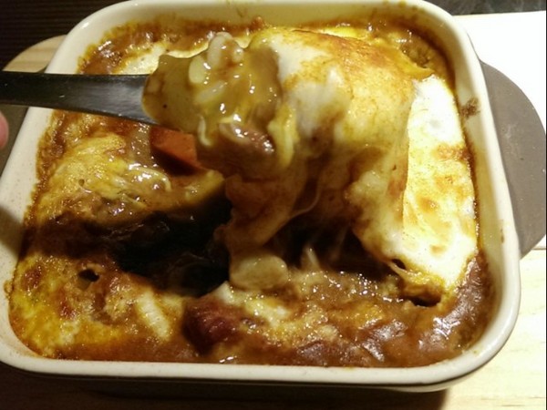 門司燒咖哩:《中山區》門司燒咖哩│濃稠日式焗烤燒咖哩ღ 男子漢燒咖哩×乳香聖女咖哩