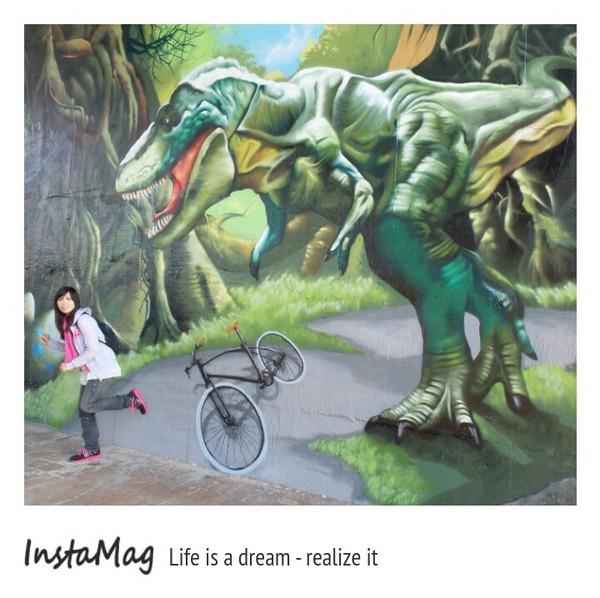 華中橋：【新北市景點】橋下居然有恐龍出沒!!! 新北市華中橋3D互動式立體彩繪恐龍