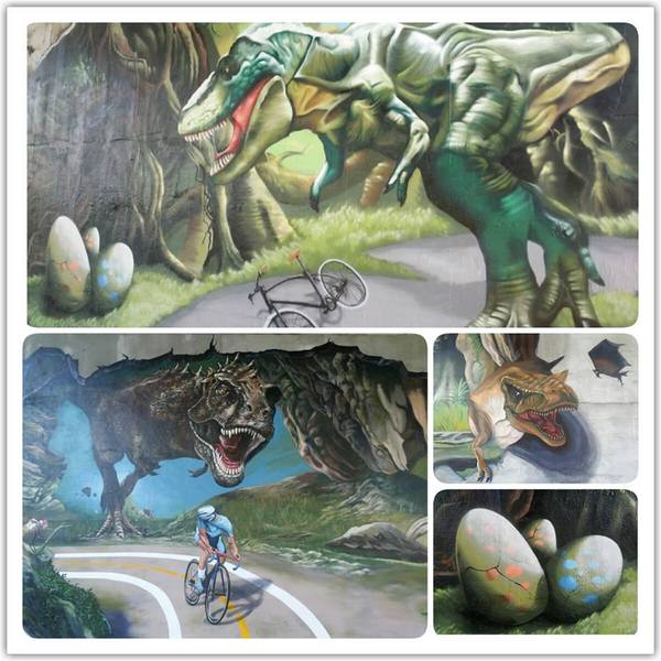 華中橋：【新北市景點】橋下居然有恐龍出沒!!! 新北市華中橋3D互動式立體彩繪恐龍