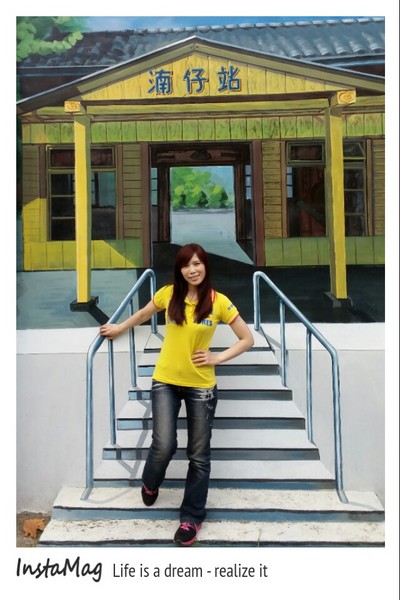 二崙鄉湳仔社區鐵道文化3D彩繪：【雲林景點】雲林二崙鄉湳仔社區~鐵道文化3D彩繪