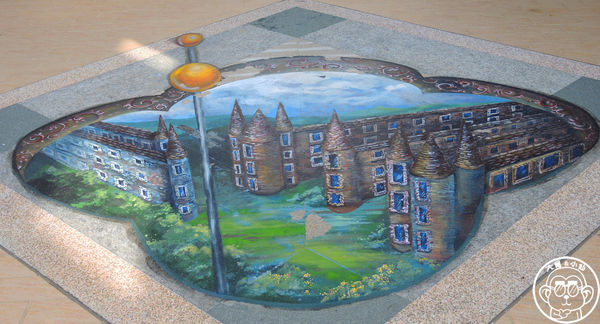 國王社區3D立體彩繪:作伙來企投【台中沙鹿・國王社區3D地景彩繪】立體互動彩繪社區