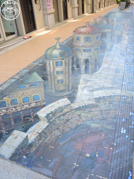 國王社區3D立體彩繪:作伙來企投【台中沙鹿・國王社區3D地景彩繪】立體互動彩繪社區