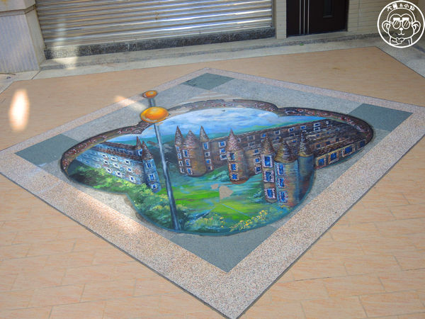 國王社區3D立體彩繪:作伙來企投【台中沙鹿・國王社區3D地景彩繪】立體互動彩繪社區