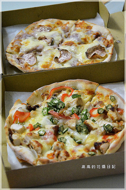 熟成台灣漬物披薩外帶專門店:【高雄】苓雅區。熟成-台灣漬物披薩外帶專門店 烤秋葵照燒雞披薩&芋泥派披薩