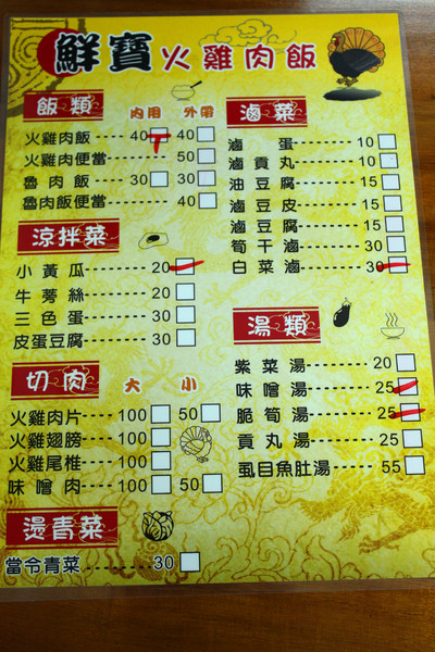 鮮寶火雞肉飯：[台南]簡單美味 銅板小吃 鮮寶火雞肉飯