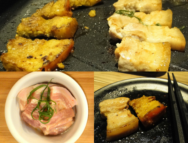 韓斤麻浦 炙鐵五花燒肉：W小姐旅行畫報/ 台北｜食記 韓斤麻浦韓斤麻浦 炙鐵五花燒肉 微風信義 韓式燒烤豬五花Ｘ手工鑄鐵烤盤 焰彩七味燒