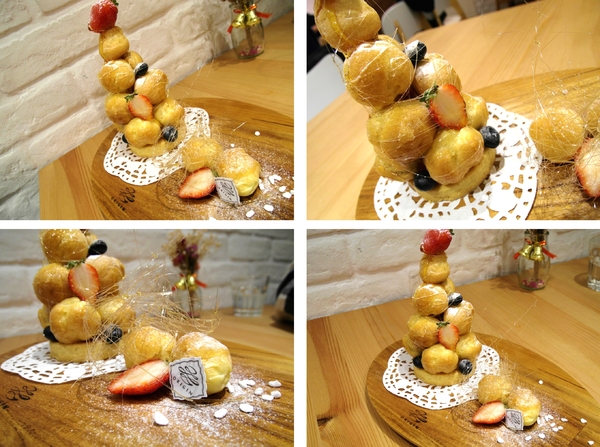 小原咖啡:〖台中│美食〗小原咖啡 ❤ 超吸睛泡芙塔,每日限量發售~即日起至2/7,凡點兩款手作甜點,即贈法國KUSMI茶一壺唷!!