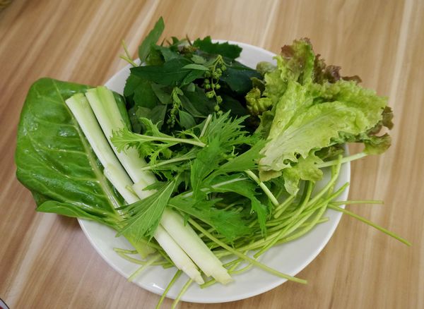 原生園食草氽燙鍋(南京店)：[小巨蛋]原生園食草汆燙鍋：台東原生應用植物園直送 新鮮無毒蔬菜+藥膳湯底 吃到飽!