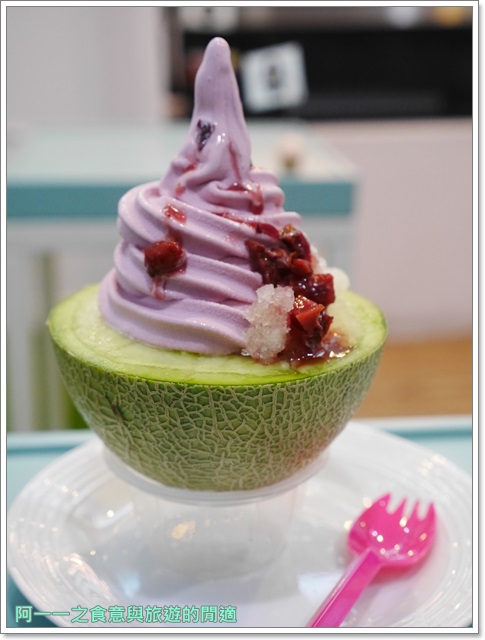 Blooming Ice Sweet 花果茶霜淇淋專門店:台北捷運市府站 blooming ice sweet 花果茶霜淇淋專門店~超夢幻哈密瓜玫瑰茶霜淇淋