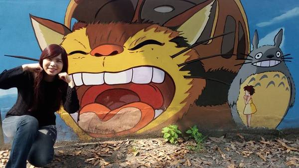 豆豆龍彩繪：【屏東景點】屏東萬巒國中龍貓彩繪