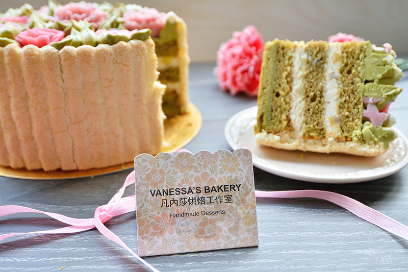 凡內莎烘焙工作室:栗子桂花慕斯抹茶蛋糕,像花朵一樣的母親節蛋糕生日蛋糕