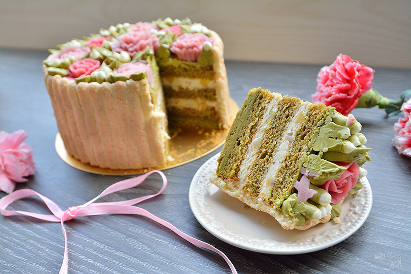 凡內莎烘焙工作室:栗子桂花慕斯抹茶蛋糕,像花朵一樣的母親節蛋糕生日蛋糕
