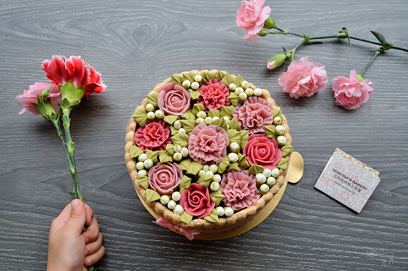 凡內莎烘焙工作室:栗子桂花慕斯抹茶蛋糕,像花朵一樣的母親節蛋糕生日蛋糕