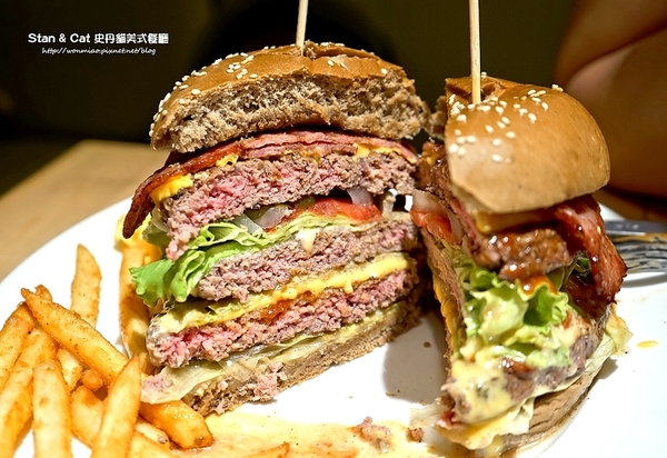 Stan & Cat 史丹貓美式餐廳：【東區/忠孝復興/美式餐廳/早餐/早午餐  推薦】讓男人女人同樣都無法一手掌握的巨無霸漢堡 ✿✿ Stan & Cat 史丹貓美式餐廳 ✿✿ (完整菜單)