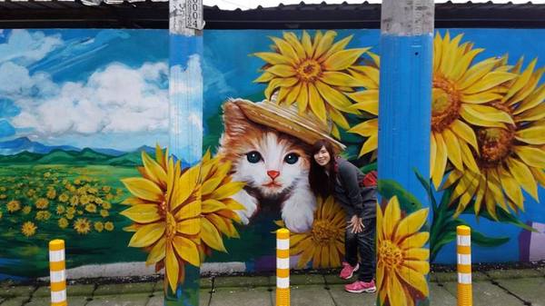 內壢國小3D彩繪牆：【桃園景點】福德里彩繪牆~內壢國小恐龍出沒