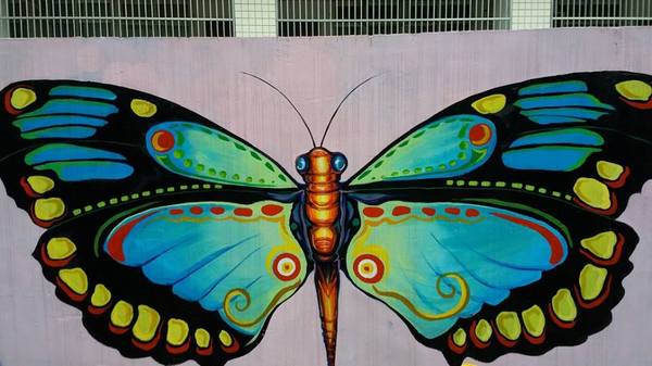 內壢國小3D彩繪牆：【桃園景點】福德里彩繪牆~內壢國小恐龍出沒