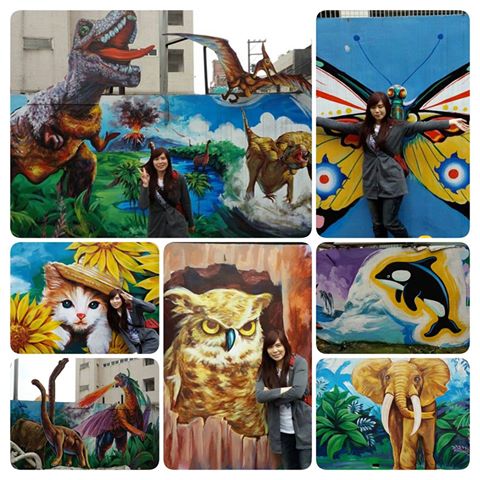 內壢國小3D彩繪牆：【桃園景點】福德里彩繪牆~內壢國小恐龍出沒