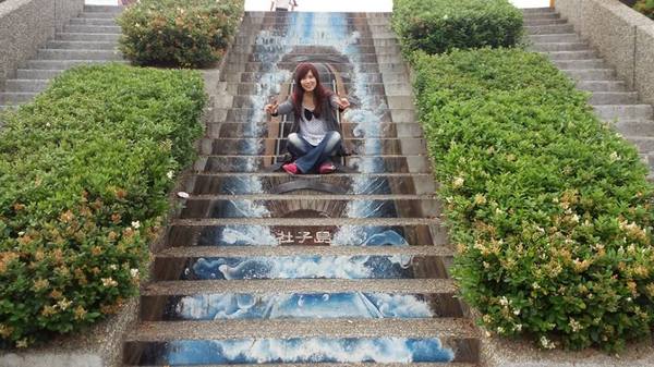 社子島島頭公園：【台北景點】社子島頭公園3D彩繪