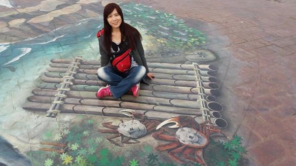 社子島島頭公園：【台北景點】社子島頭公園3D彩繪