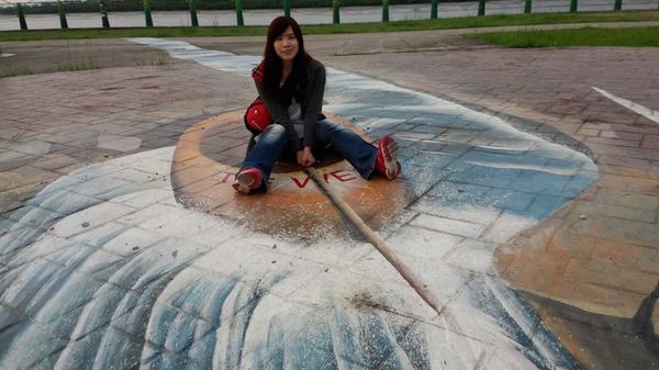 社子島島頭公園：【台北景點】社子島頭公園3D彩繪