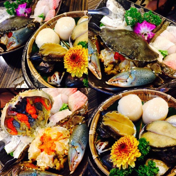 十二籃粥火鍋:<台北|松山>秋天就是要吃螃蟹啊!!!! 超鮮美干貝跟鮑魚~ 十二籃粥火鍋