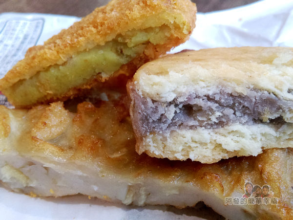 全聯全興店35-牛蒡天婦羅-炸大芋餅-咖哩可樂餅剖面