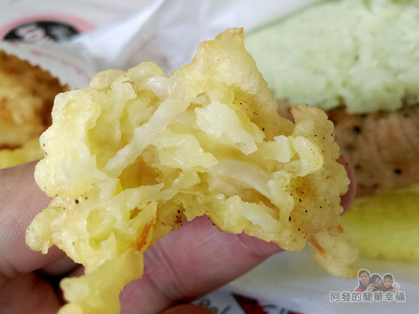 菇菇茶米館35-綠博攤位-鮑杏福丸子-切面