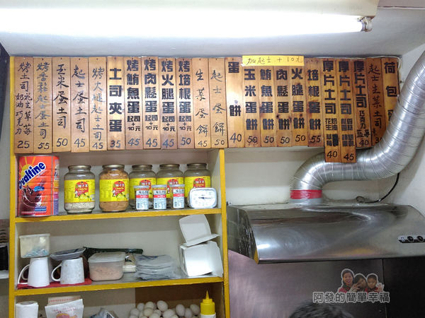 芳林早餐03-餐點為吐司和蛋餅