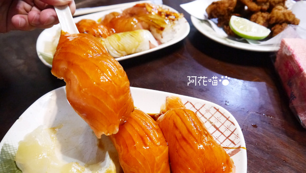 三味食堂日式料理：【西門│日式】老闆，你的生魚片到底為什麼會切這麼大塊？又大又厚鮭魚生魚片『三味食堂』