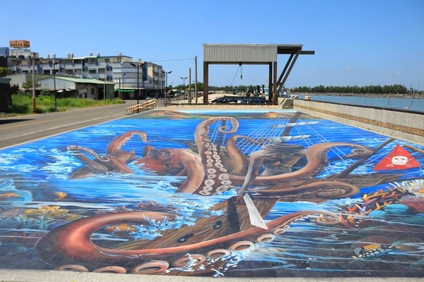 嘉義布袋港3D海底大彩繪：【嘉義景點】嘉義布袋港3D海底大彩繪