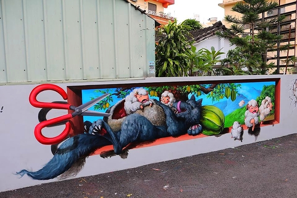 九房童話世界3D彩繪村:【台中景點】『台中石岡九房里童話世界3D彩繪』-又多了一個可以盡情拍照的景點囉”笑”果十足,一起融入石岡九房童話世界的3D彩繪世界裡吧