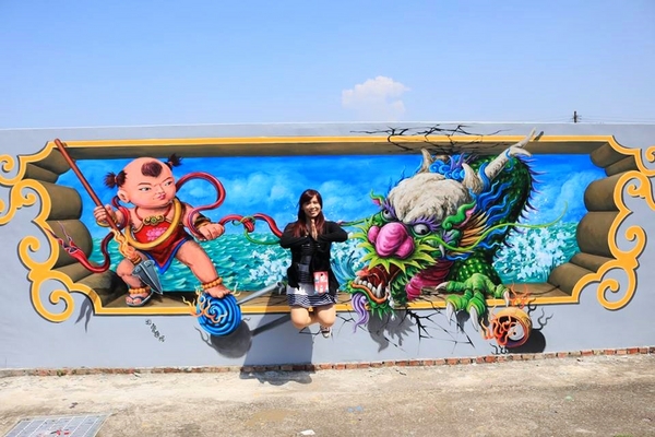 雲林四湖箔子寮神仙3D彩繪：【雲林景點】雲林彩繪新亮點~四湖箔子寮神仙3D彩繪