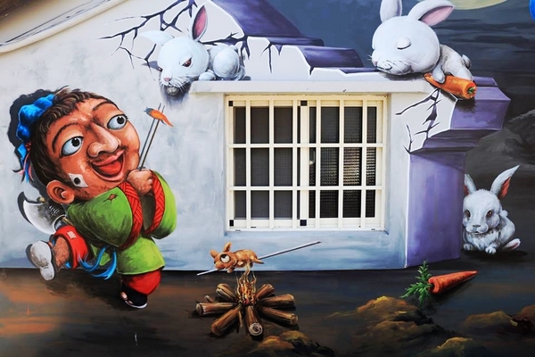 雲林四湖箔子寮神仙3D彩繪：【雲林景點】雲林彩繪新亮點~四湖箔子寮神仙3D彩繪