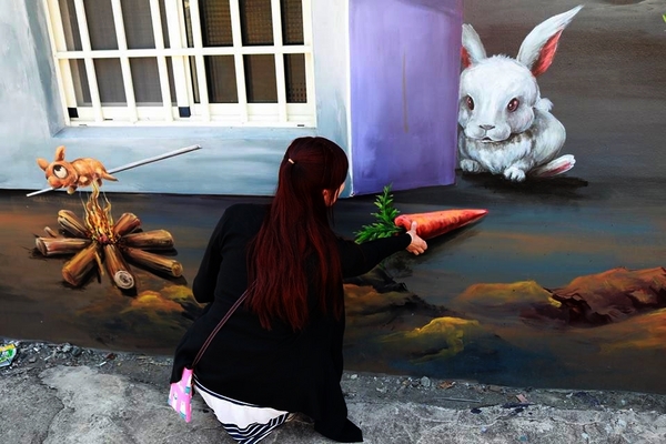 雲林四湖箔子寮神仙3D彩繪：【雲林景點】雲林彩繪新亮點~四湖箔子寮神仙3D彩繪