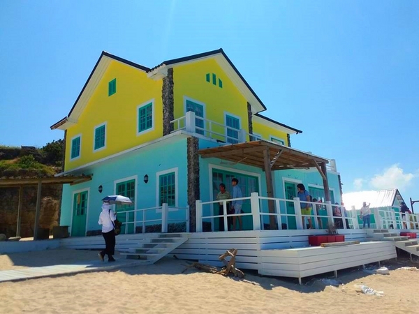 北海遊客中心:【澎湖景點】澎湖北海遊客中心~熱帶島嶼風情的赤崁木棧道無敵海景~一起落跑吧愛情