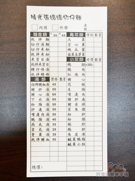 張媽媽切仔麵05-菜單.jpg