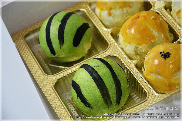 麵包花園烘焙坊:【宅配】高雄 麵包花園烘焙坊《團購中秋禮盒系列》西瓜月餅蛋黃酥 柳柳球果凍