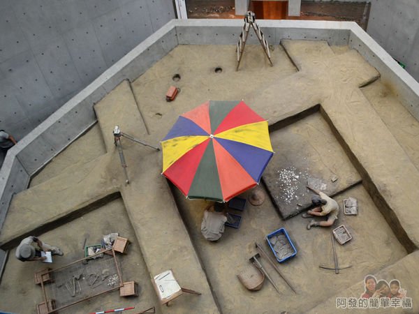 十三行博物館37-鳥瞰2F的考古探坑工作模型