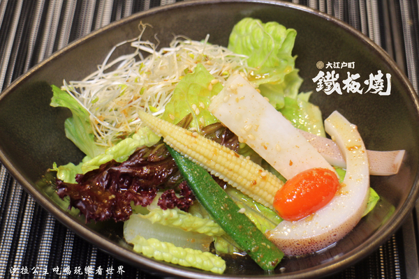 大江戶町活海鮮鐵板燒:台中小三井『大江戶町活海鮮鐵板燒』超高CP值美食/漁市鐵板燒