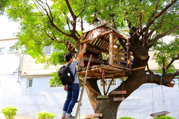 晴心樹屋：【新竹景點】戰車公園內的晴心樹屋~IG熱門打卡景點小小的祕密基地，真的小小的，千萬不要來喔^^
