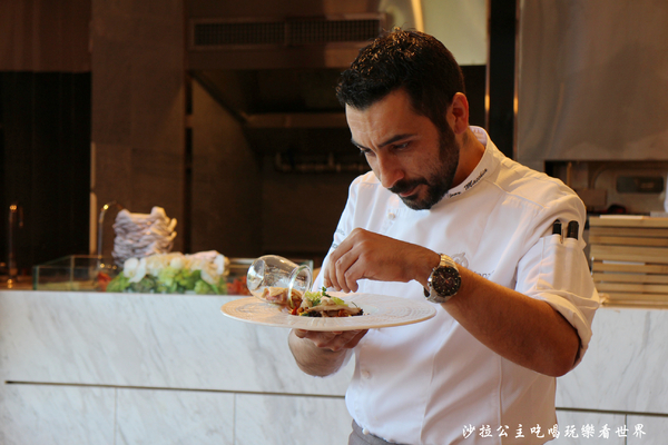 L’origine by La Credenza:南港米其林料理『L’origine by La Credenza』兔肉沙拉/哇沙米燉飯