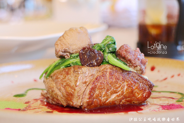 L’origine by La Credenza:南港米其林料理『L’origine by La Credenza』兔肉沙拉/哇沙米燉飯