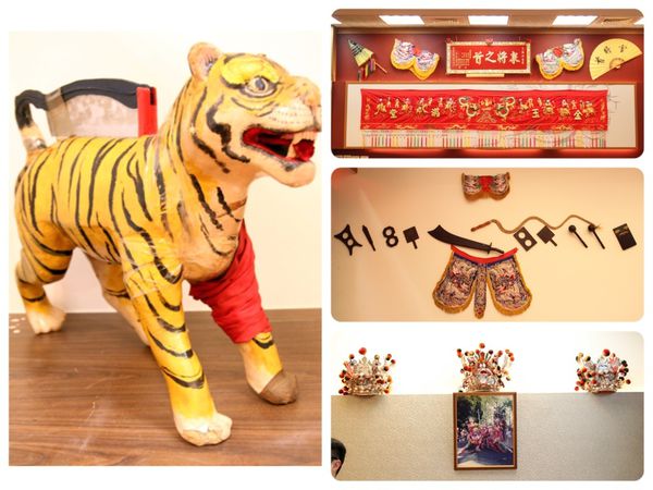 二樓極具特色的八家將傳統技藝擺設裝潢