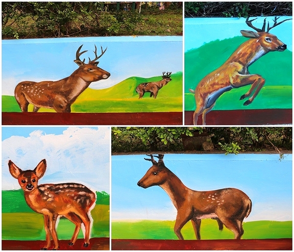 板橋永安公園動物彩繪牆：【新北市景點】搶先曝光!!板橋也有新的彩繪牆了耶~因為這個新的動物彩繪牆充滿逗趣，也讓永安公園更增添了熱鬧非凡的氣氛